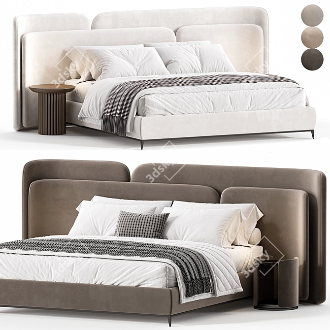 Lauren Double Bed 2015 Edition 3D model image 2