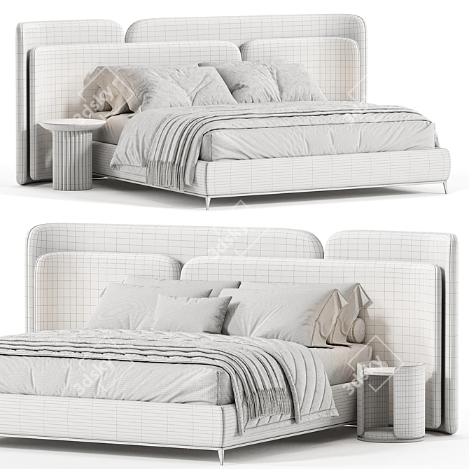 Lauren Double Bed 2015 Edition 3D model image 7