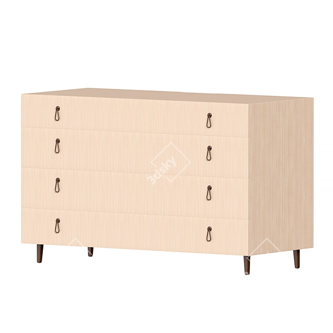 City Dresser with Precious Stone Handles 3D model image 1