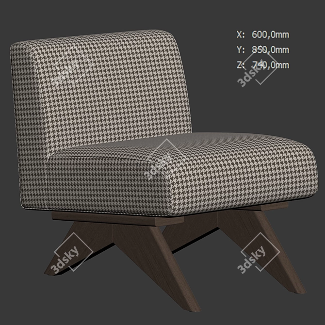 Modern Huxley Chair: Unique Style 3D model image 6