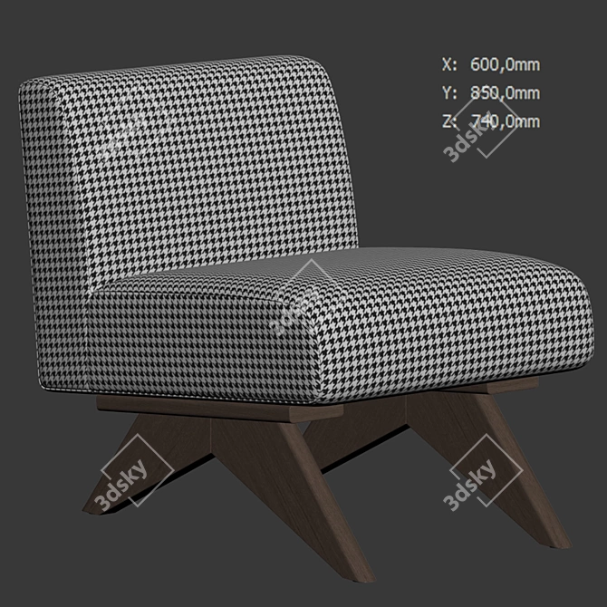 Modern Huxley Chair: Unique Style 3D model image 7