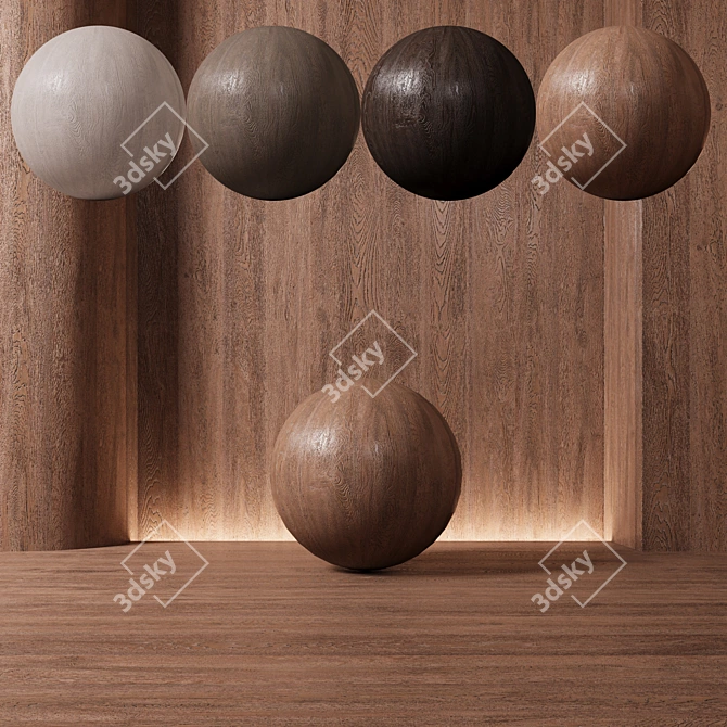 Corona Wood Oak Seamless Material 3D model image 1