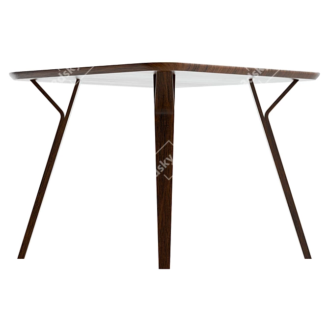 Modern Foila Dining Table: UV-Unwrapped 3D model image 4