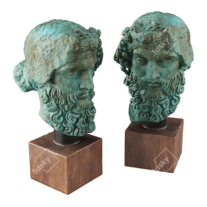 Heracles Head Sculpture 960mm 3D model image 4