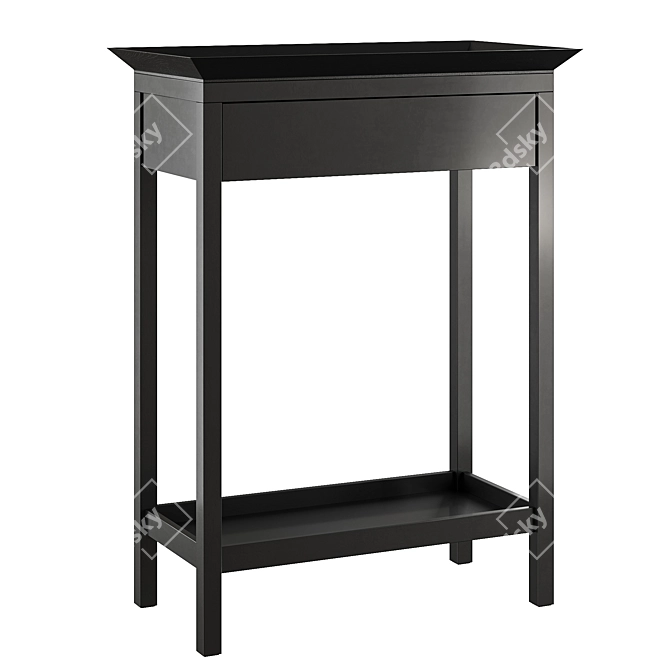 Newport Console with Drawer Shelf 3D model image 1