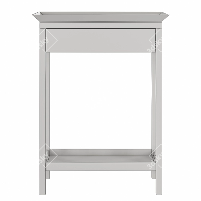 Newport Console with Drawer Shelf 3D model image 4