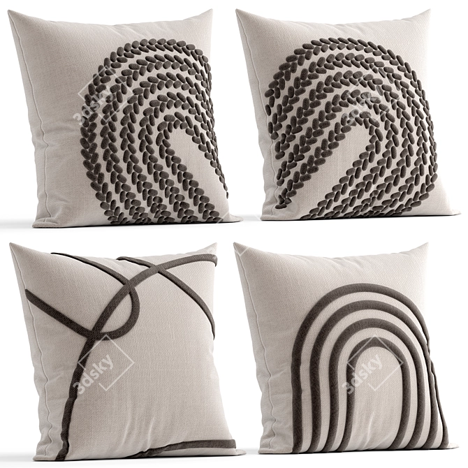 Luxury Decorative Cushion 22 3D model image 1