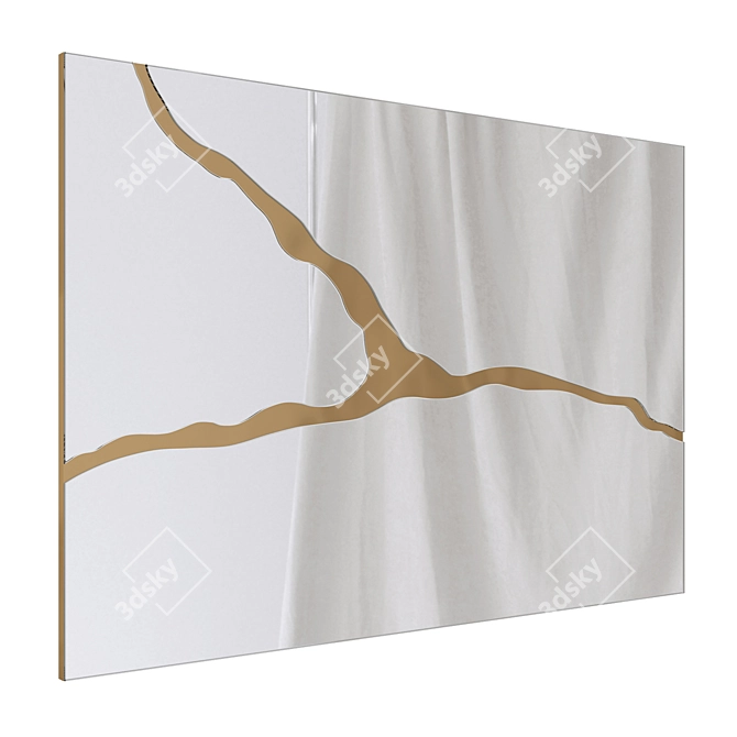 Gold Decor Wall Mirror | Garda 3D model image 1