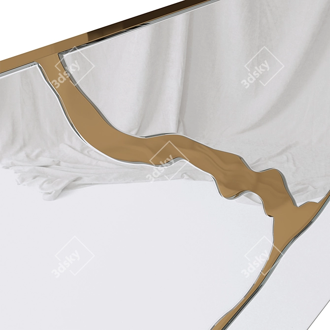 Gold Decor Wall Mirror | Garda 3D model image 3