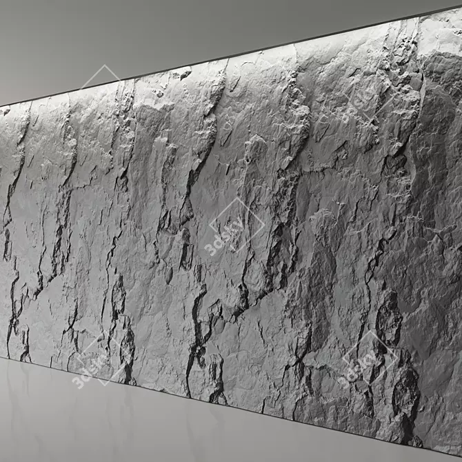 Custom Rock Cliff Wall Texture 3D model image 3