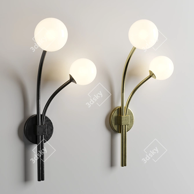 Glowing Blossom Wall Sconce 3D model image 1