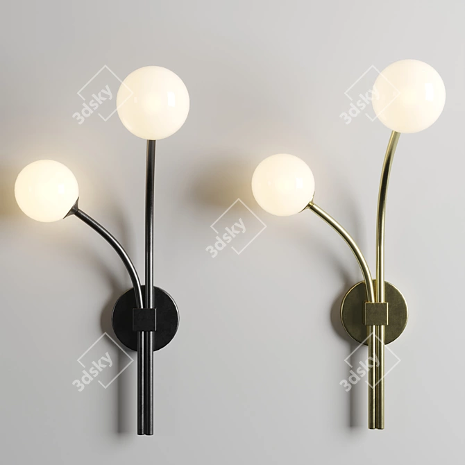 Glowing Blossom Wall Sconce 3D model image 3