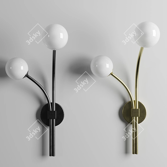 Glowing Blossom Wall Sconce 3D model image 4