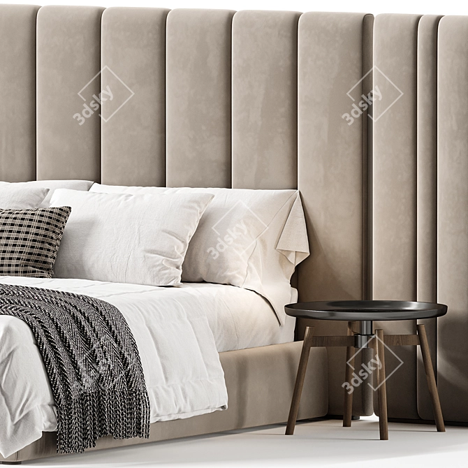 YUKI Double Bed Frame 2015 3D model image 6