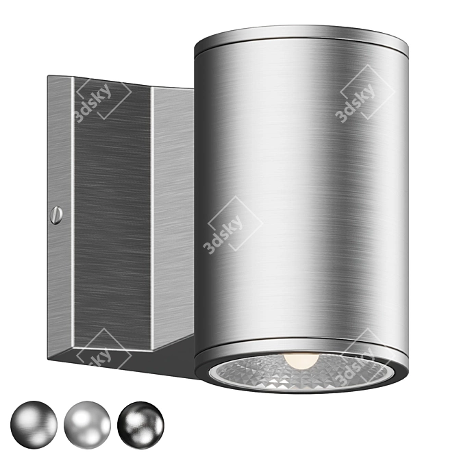 Versatile Outdoor LED Wall Light 3D model image 1