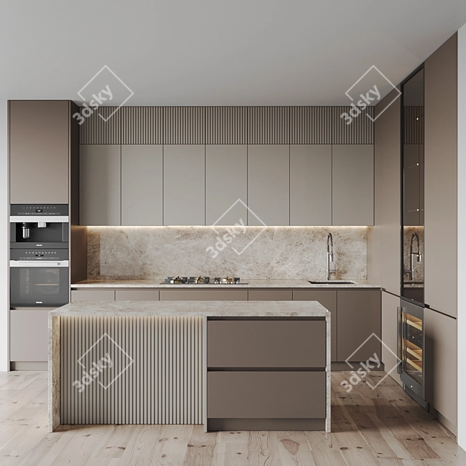 Modern Kitchen Appliance Set 3D model image 1