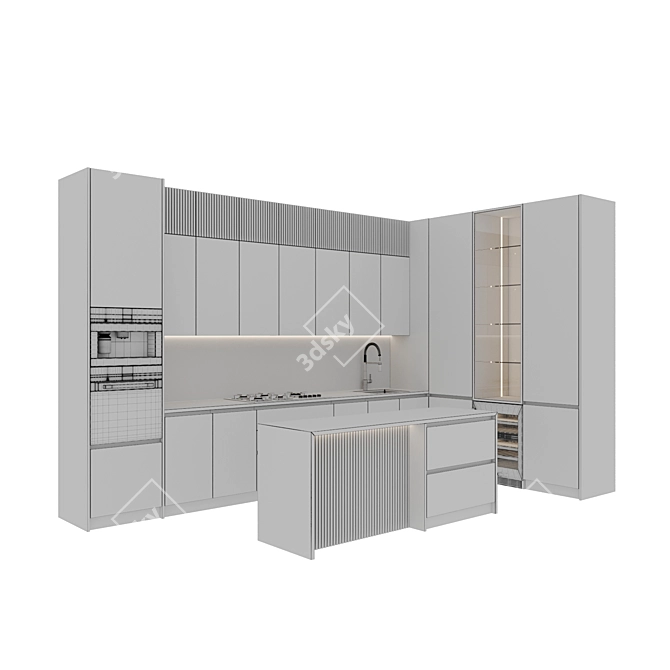 Modern Kitchen Appliance Set 3D model image 7