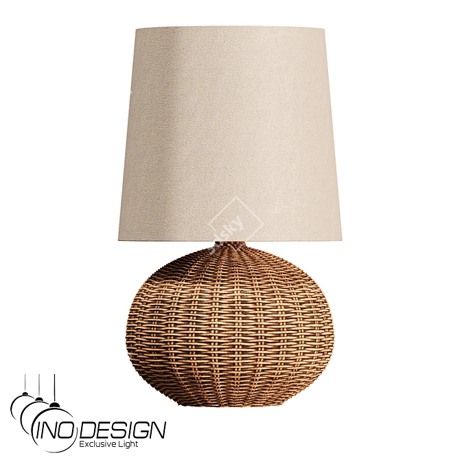 Inodesign Natura Rattan Table Lamp 3D model image 1