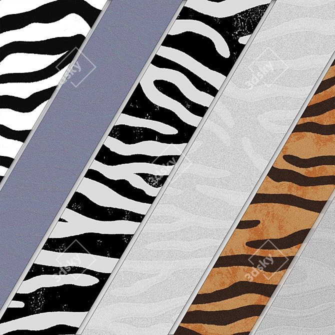 Animal Skin Fabric Material Set 3D model image 5