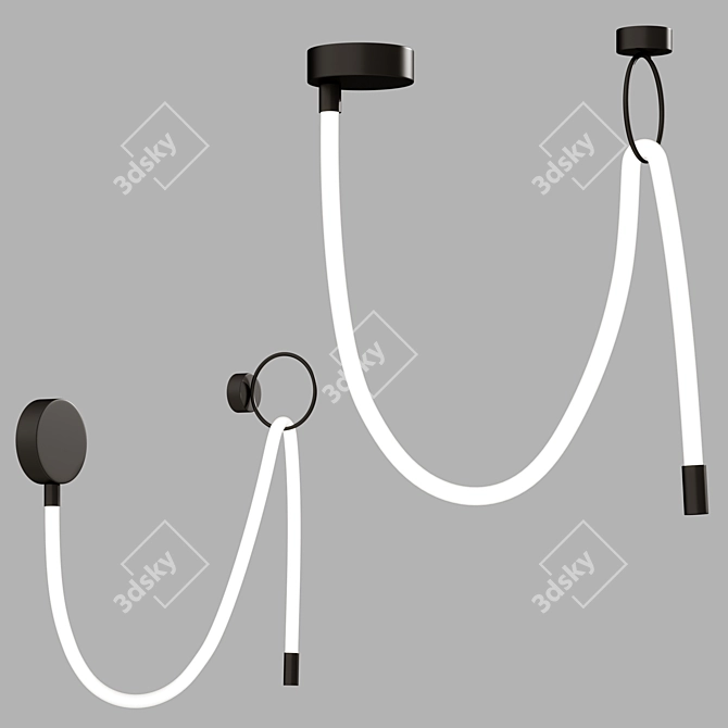 Flex Belt LED Light Fixture 3D model image 3