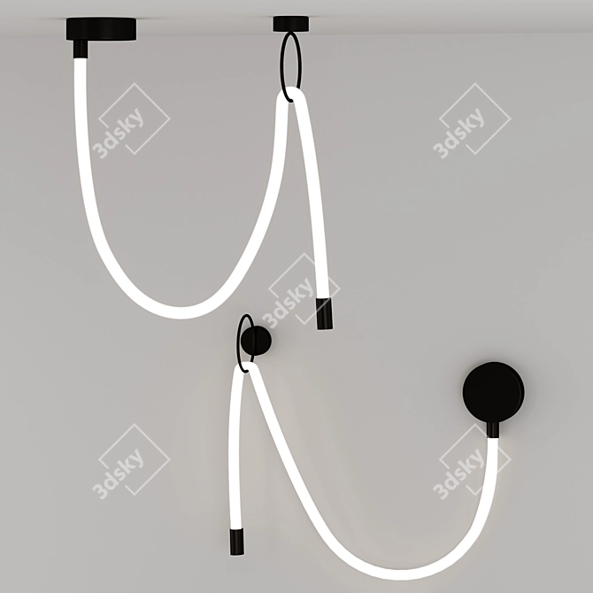 Flex Belt LED Light Fixture 3D model image 1