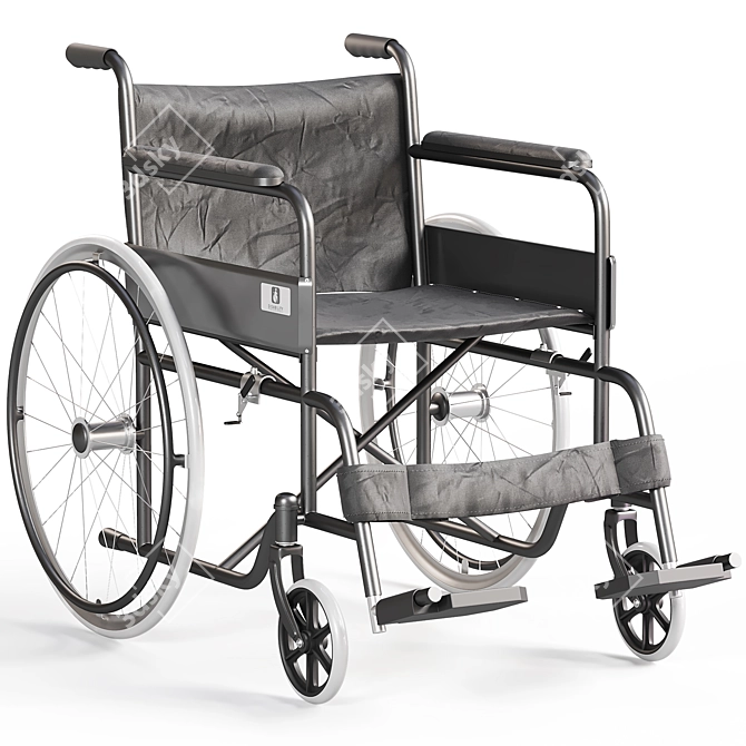 Foldable Modern Invalid Chair 3D model image 2