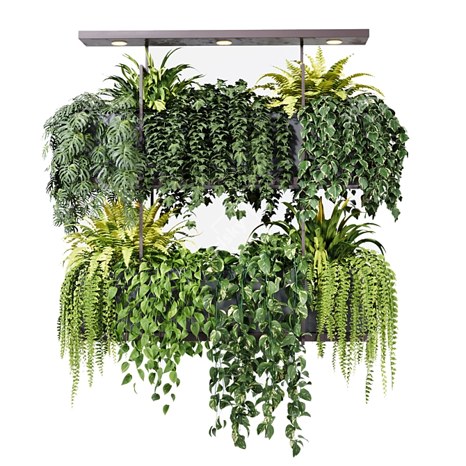 Title: Texture-Enhanced Hanging Plant 3D model image 2