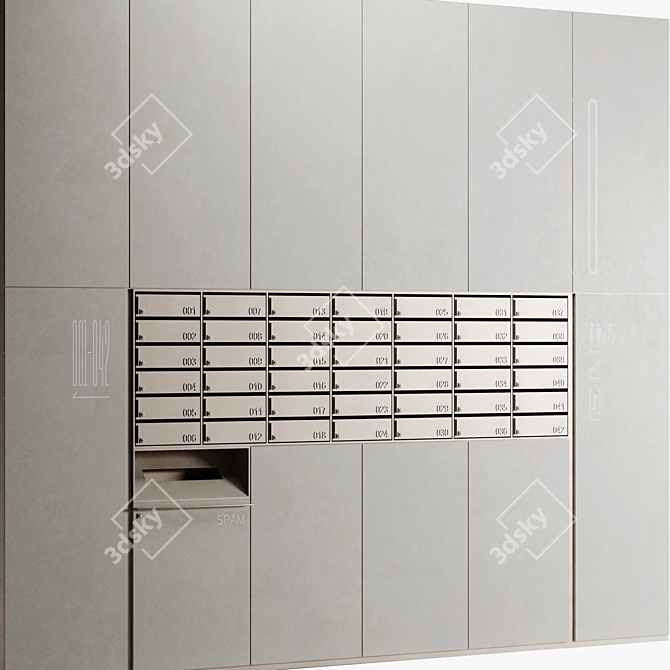 Hall Mailboxes 3D model image 3