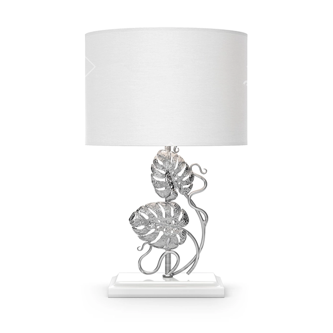 Vintage Monstera Deliciosa Lamp 3D model image 3