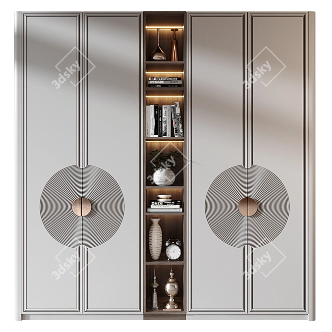 Modern Wardrobe Decor Set 3D model image 1