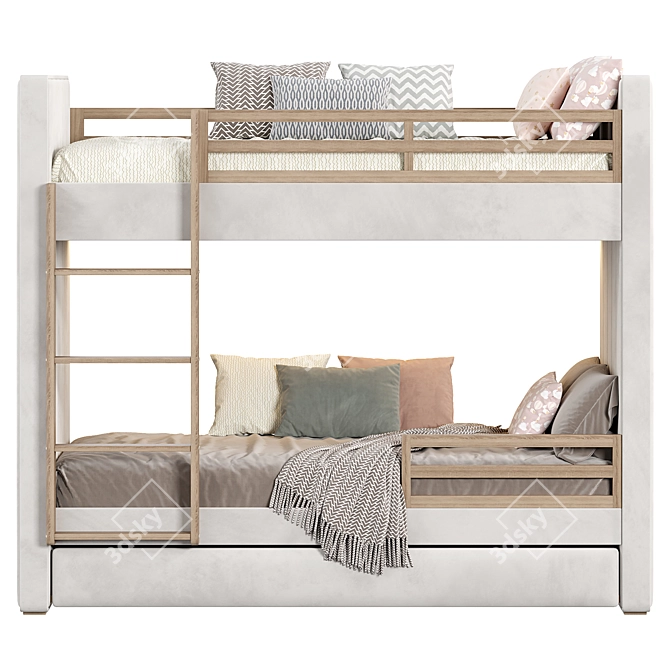 Cosy Bunk Bed Solution 3D model image 3