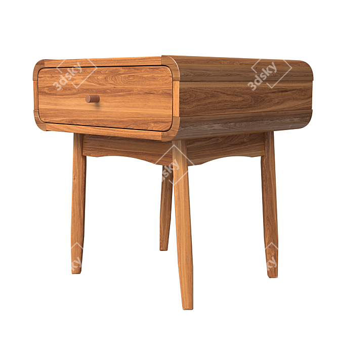 Bowen Nightstand: Modern Style and Function 3D model image 2