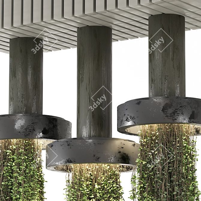 Urban Jungle Hanging Plants Set 3D model image 3