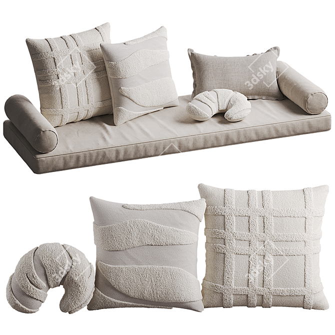 Tufted Cushion Set by Westwing 3D model image 1