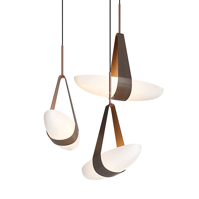 Sleek Fune Pendant Light 3D model image 1