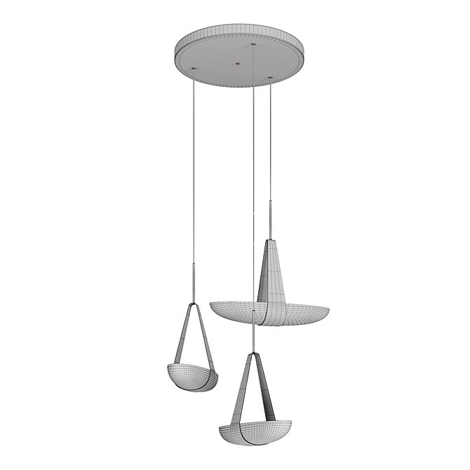 Sleek Fune Pendant Light 3D model image 3