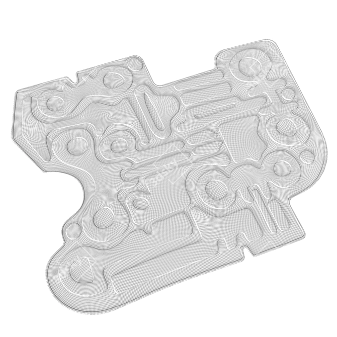 Ghodrati Rug KEYS Collection 3D model image 3