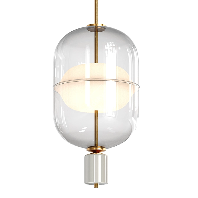 Modern Design Platte Lamp Fixture 3D model image 1