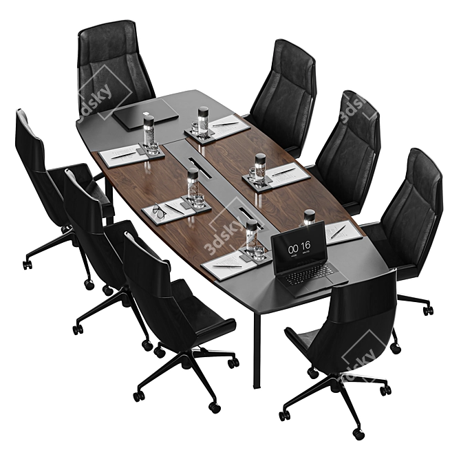 Versatile Meeting Table in Millimeters 3D model image 4