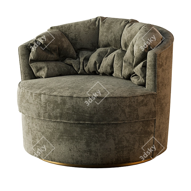 Elegant Fabric Chair Paris 3D model image 1