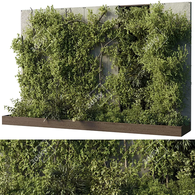 Outdoor Plant 195 Wall Garden 3D model image 1