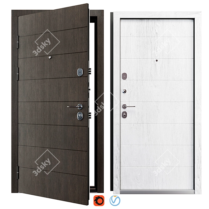 Steel Entry Door MASTINO ECO 3D model image 1