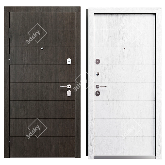 Steel Entry Door MASTINO ECO 3D model image 3