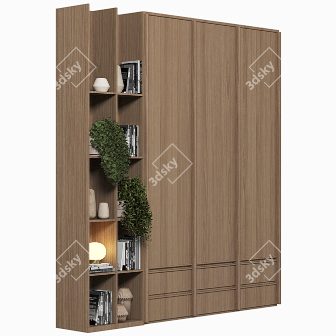 Premium Modern Wardrobe: High-Quality Customize 3D model image 4