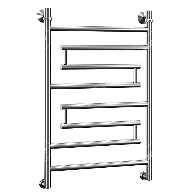 Elegant Black Heated Towel Rail 3D model image 2