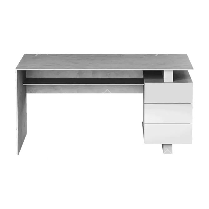 Sleek Renzo Desk Model 3D model image 2