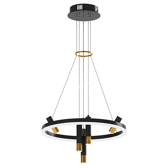 Modern Daur 7-Light Pendant Chandelier 3D model image 1