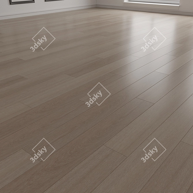 Wooden Parquet Flooring Texture Set 3D model image 2