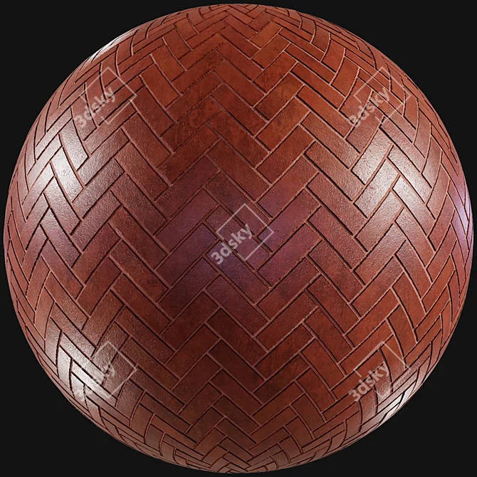 Seamless Realistic Brick PBR Material 3D model image 3