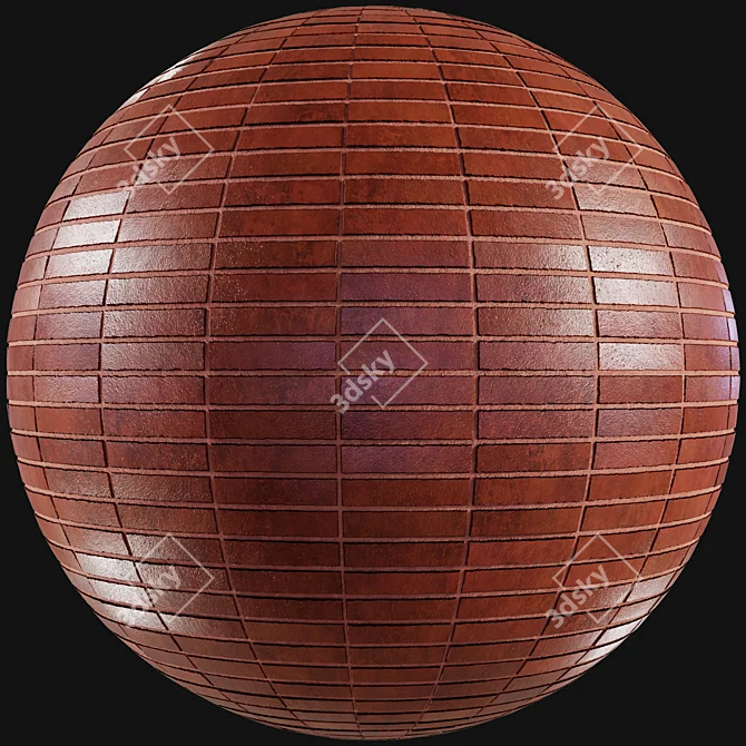 Seamless Realistic Brick PBR Material 3D model image 5